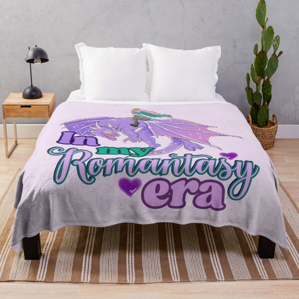 Item preview, In my Romantasy Era fantasy romance books fans with princess girl on dragon purple designed and sold by LibrarianLauren.
