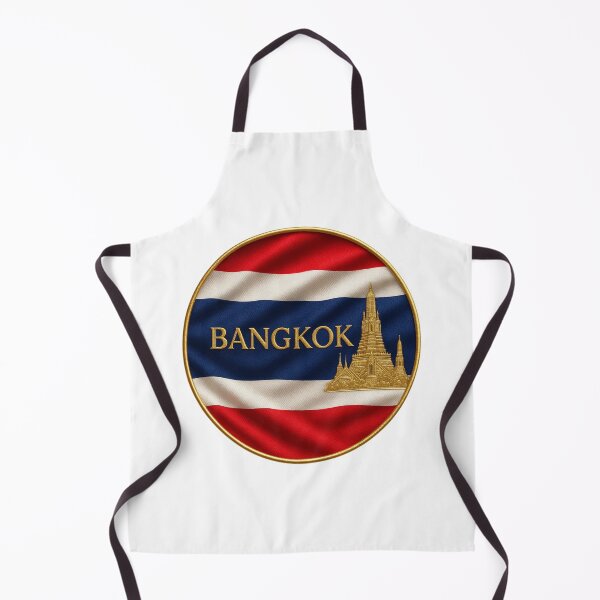 Item preview, Bangkok Thailand Flag Emblem - Golden Wat Arun Design designed and sold by Annika Shurafa.
