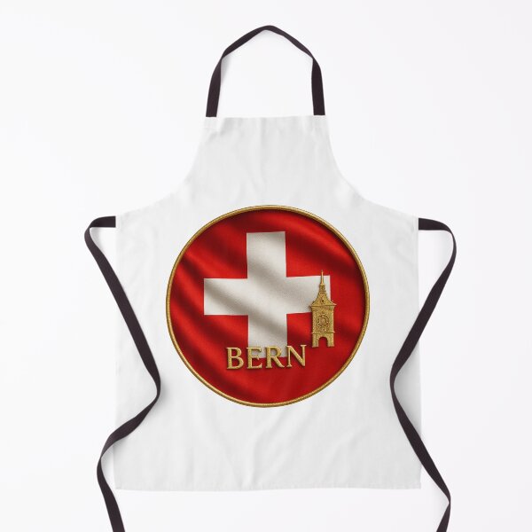 Item preview, Bern Switzerland Flag Emblem – Golden Zytglogge Clock Tower Design designed and sold by Annika Shurafa.