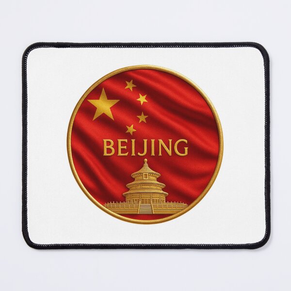 Item preview, Beijing China Flag Emblem - Golden Temple of Heaven Design designed and sold by Annika Shurafa.
