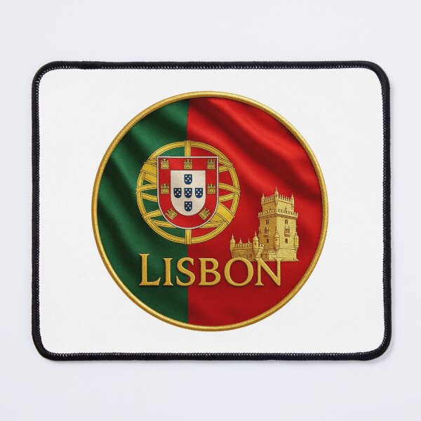 Item preview, Lisbon Portugal Flag Emblem - Golden Belém Tower Design designed and sold by Annika Shurafa.