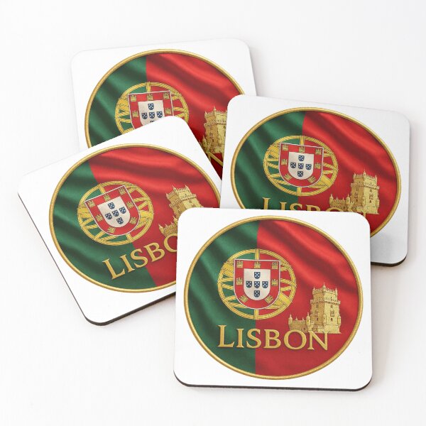 Item preview, Lisbon Portugal Flag Emblem - Golden Belém Tower Design designed and sold by Annika Shurafa.
