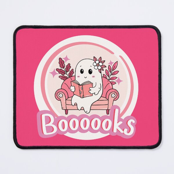 Item preview, Boooooks Spooky Book Lovers gift girly ghost reading a book designed and sold by Librarian Lauren.