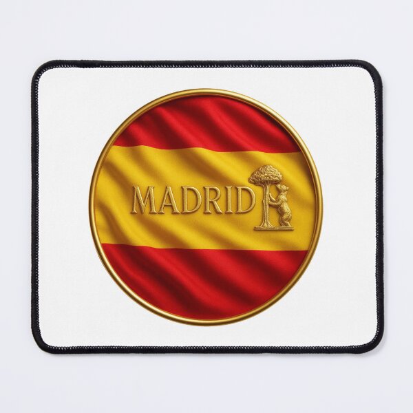 Item preview, Madrid Spain Flag Emblem - Golden Bear and Tree Symbol Design designed and sold by Annika Shurafa.