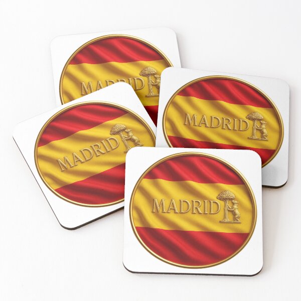 Item preview, Madrid Spain Flag Emblem - Golden Bear and Tree Symbol Design designed and sold by Annika Shurafa.