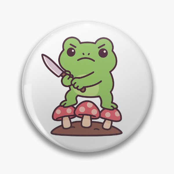 Item preview, Funny Frog with Knife Meme – Cute but Dangerous designed and sold by Buzzworthy Threads.