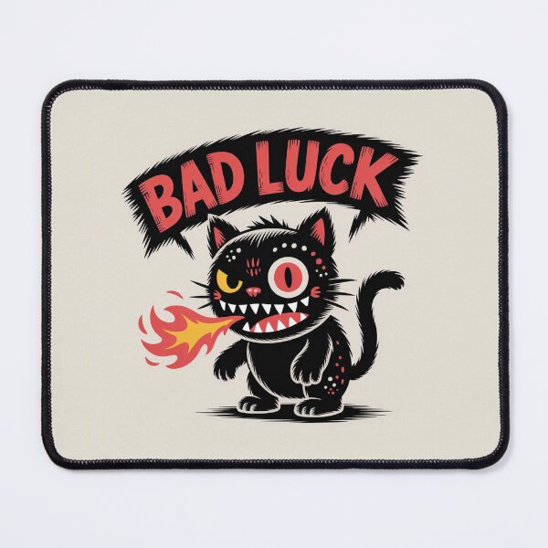 Item preview, Bad Luck Black Cat Fire Breathing Design designed and sold by Ed & Harmony.