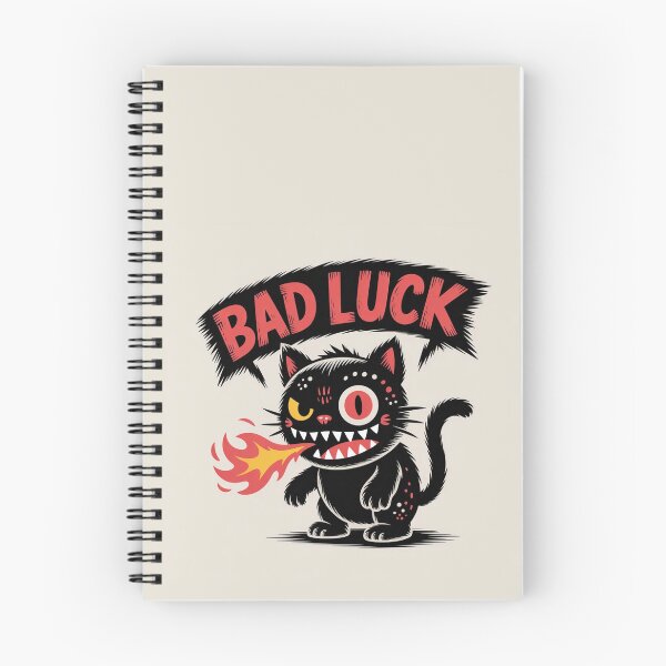Item preview, Bad Luck Black Cat Fire Breathing Design designed and sold by Ed & Harmony.
