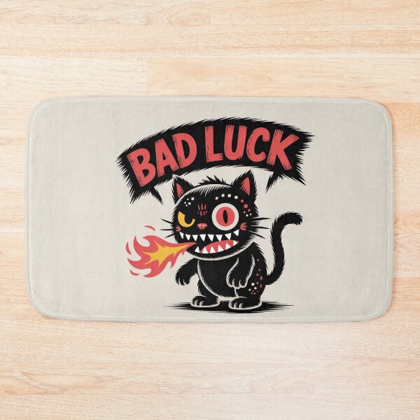 Item preview, Bad Luck Black Cat Fire Breathing Design designed and sold by Ed & Harmony.