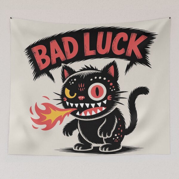 Item preview, Bad Luck Black Cat Fire Breathing Design designed and sold by Ed & Harmony.