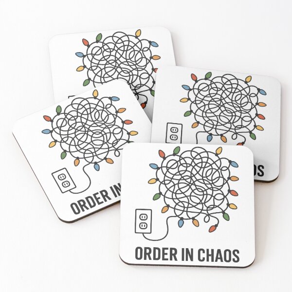 Item preview, Order In Chaos | Funny Christmas Chaos Design | Tangled Holiday Lights Artwork designed and sold by PaintedPixels01.