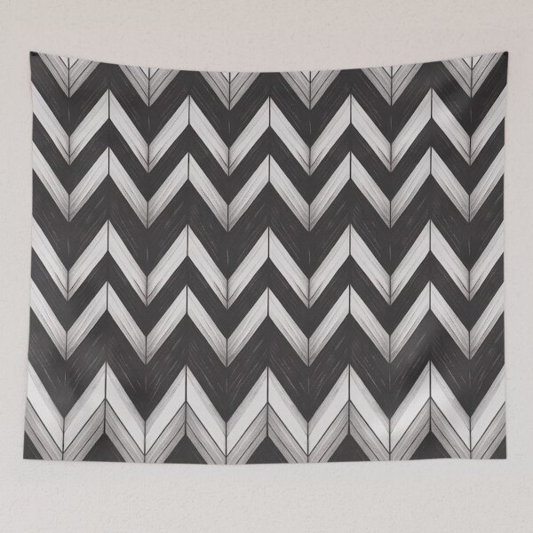 Item preview, Black White Grey Chevron Geometric Pattern designed and sold by Ed & Harmony.