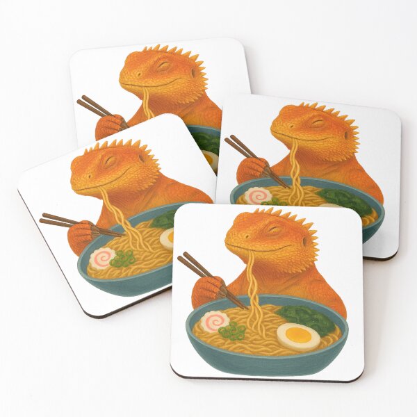 Item preview, Agamid Lizard Eating Ramen designed and sold by thehaywirehoney.