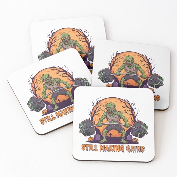 Item preview, Still Making Gains Zombie Deadlift Halloween Gym Workout Design designed and sold by Bmd4Fitness.