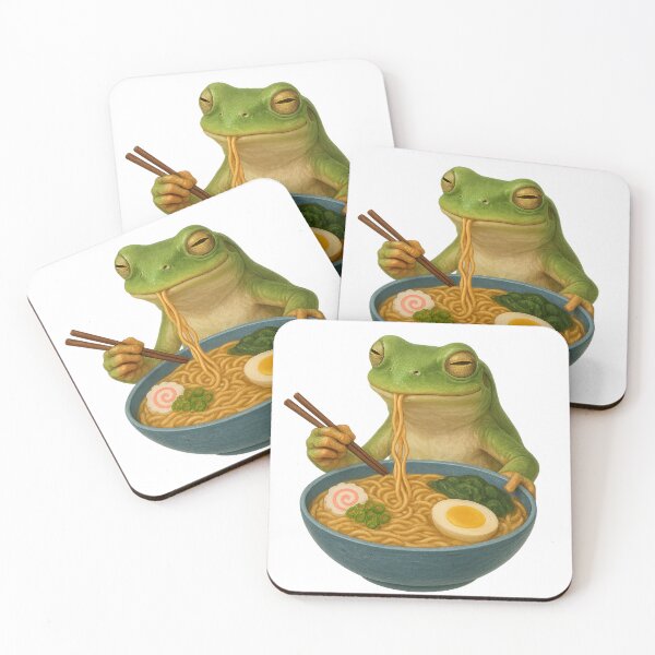 Item preview, Tree Frog Eating Ramen designed and sold by thehaywirehoney.