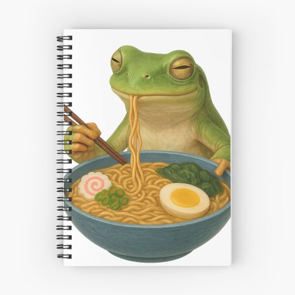 Item preview, Tree Frog Eating Ramen designed and sold by thehaywirehoney.
