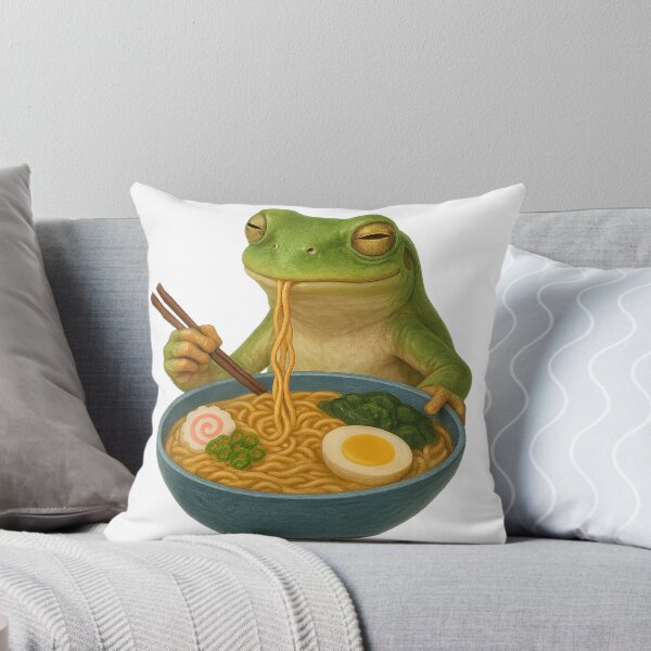Item preview, Tree Frog Eating Ramen designed and sold by thehaywirehoney.