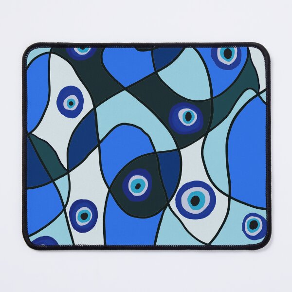 Item preview, Modern Evil Eye Pattern- Abstract Blue Mosaic  designed and sold by Shabi4Arts.