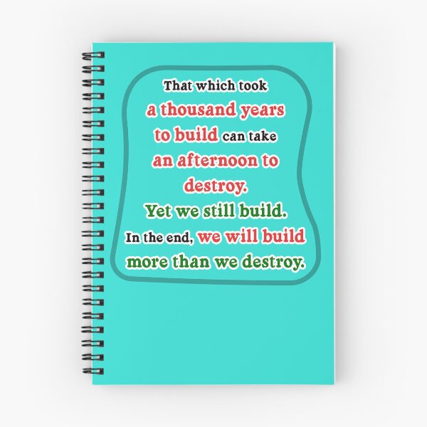 Item preview, That which took a thousand years to build, teal background designed and sold by mntimg.