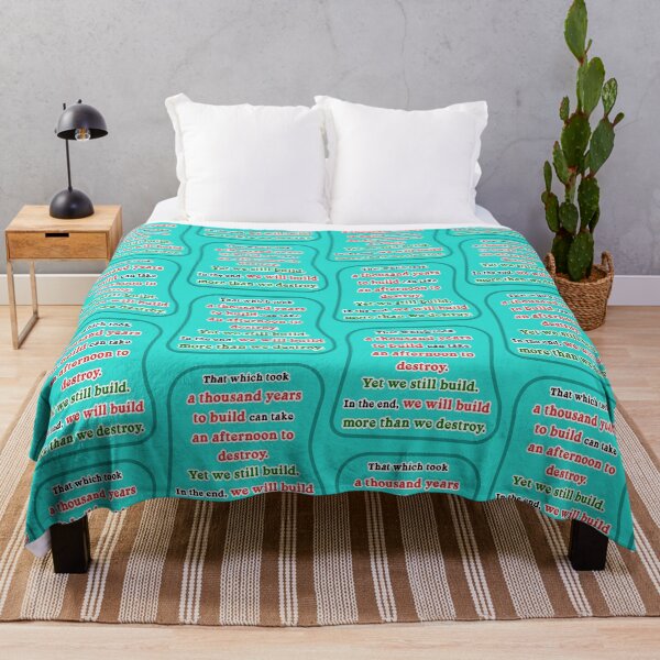 Item preview, That which took a thousand years to build, teal background designed and sold by mntimg.