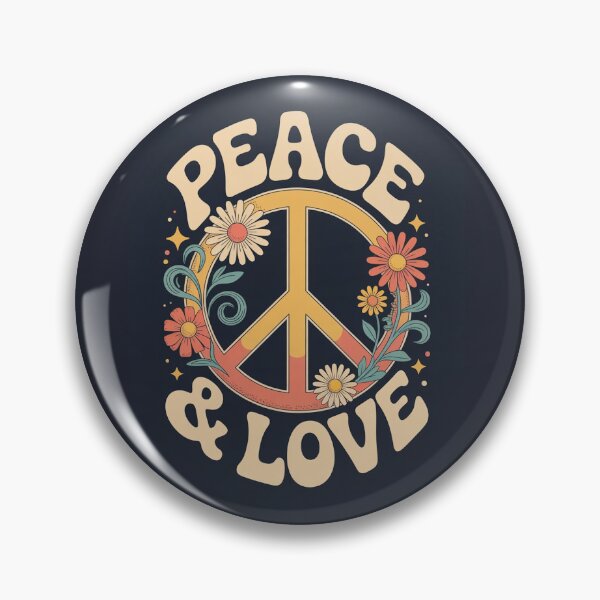 Item preview, Retro Peace and Love Floral Hippie Design designed and sold by Ed & Harmony.