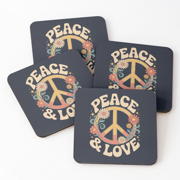 Item preview, Retro Peace and Love Floral Hippie Design designed and sold by Ed & Harmony.