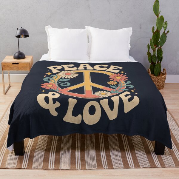 Item preview, Retro Peace and Love Floral Hippie Design designed and sold by Ed & Harmony.