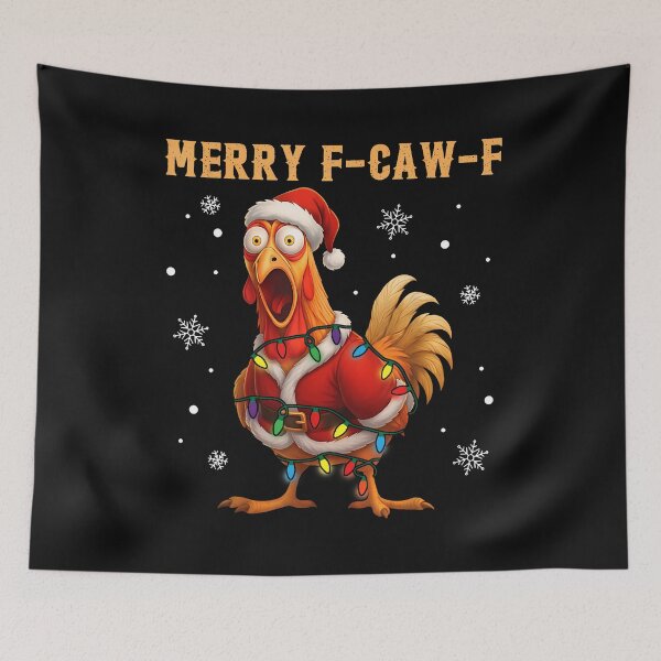 Item preview, Merry F-Caw-F Chicken Christmas Santa Xmas Pajamas Holiday  designed and sold by merlinnears.