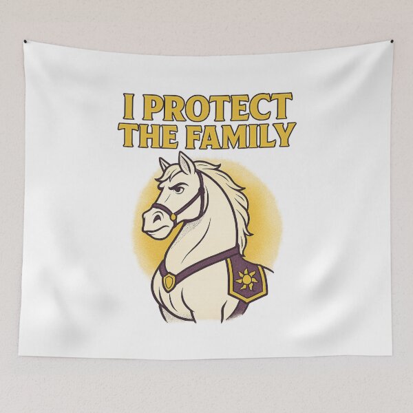 Item preview, I Protect the Family – Heroic Horse Inspired by Tangled’s Maximus designed and sold by Zippitydodads.