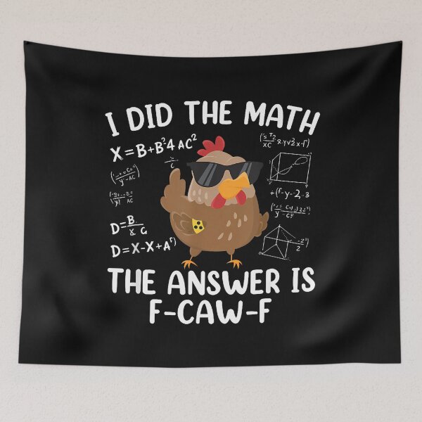 Item preview, F-Caw-F Math Chicken School Humor Halloween designed and sold by merlinnears.