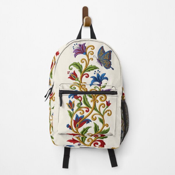 Item preview, Butterfly Embroidery Among Flowers designed and sold by Ciervo Primavera.