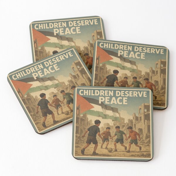 Item preview, Children Deserve Peace Free Palestine Stop Arming Israel Boycott Israel Stop The Genocide Save Gaza designed and sold by Annika Shurafa.
