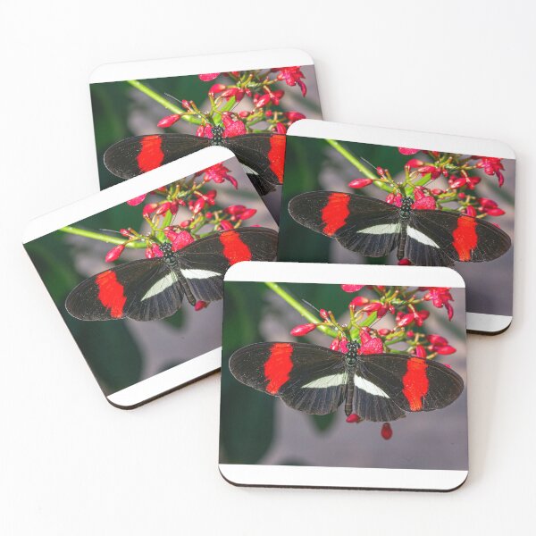 Item preview, Red Postman Butterfly on Red Flowers designed and sold by Peter Milota Studio.