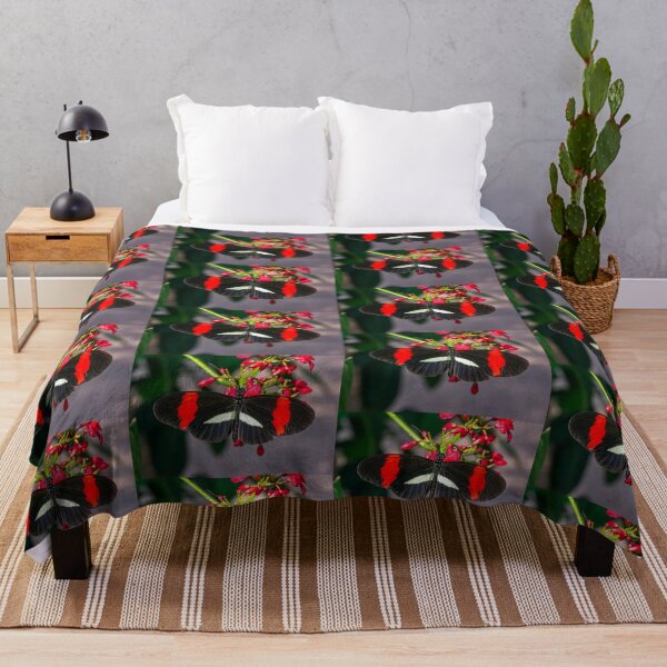 Item preview, Red Postman Butterfly on Red Flowers designed and sold by Peter Milota Studio.