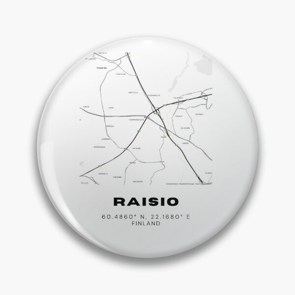 Item preview, Raisio Finland Map Poster | Modern Scandinavian Travel Art designed and sold by RM-Journey.