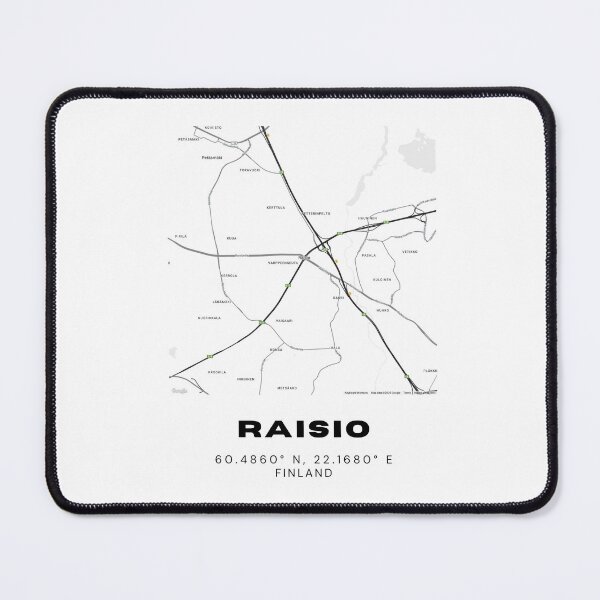 Item preview, Raisio Finland Map Poster | Modern Scandinavian Travel Art designed and sold by RM-Journey.