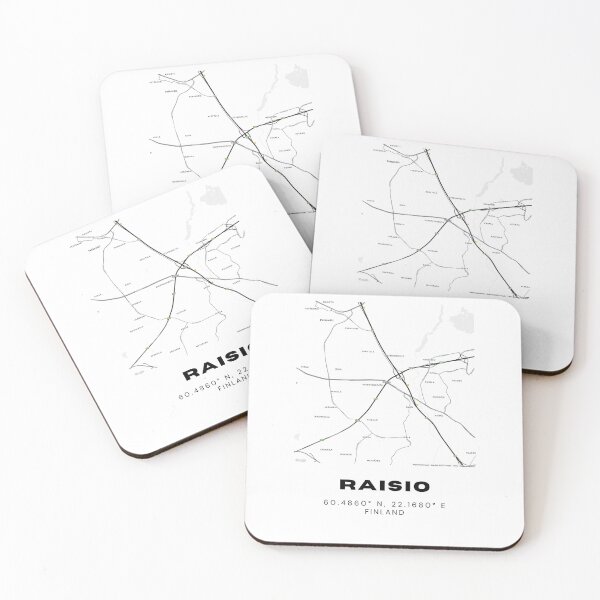 Item preview, Raisio Finland Map Poster | Modern Scandinavian Travel Art designed and sold by RM-Journey.