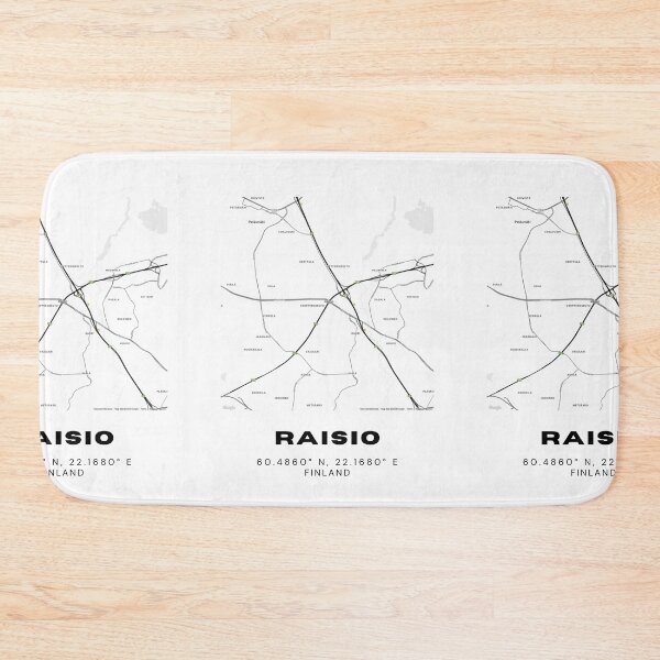 Item preview, Raisio Finland Map Poster | Modern Scandinavian Travel Art designed and sold by RM-Journey.