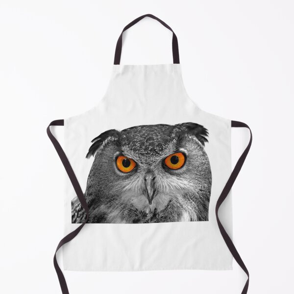 Item preview, Eurasian Eagle-Owl Portrait on White Background designed and sold by Peter Milota Studio.