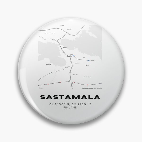 Item preview, Sastamala Finland Map | Modern Black & White Nordic Poster designed and sold by RM-Journey.