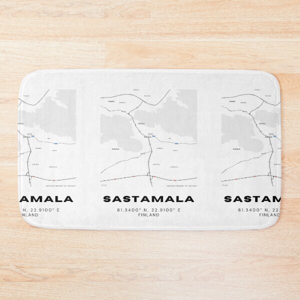 Item preview, Sastamala Finland Map | Modern Black & White Nordic Poster designed and sold by RM-Journey.