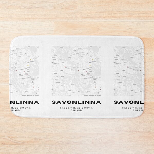 Item preview, Savonlinna Finland Map | Lake District Scandinavian Wall Art designed and sold by RM-Journey.