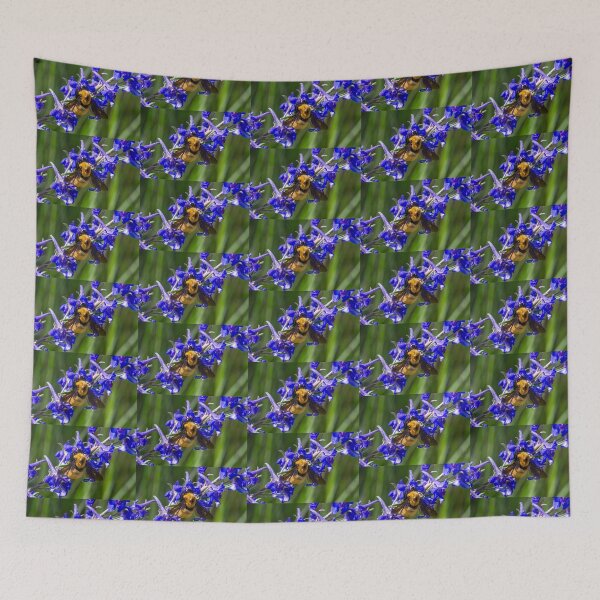 Item preview, Bumble Bee on Blue Flowers designed and sold by Peter Milota Studio.