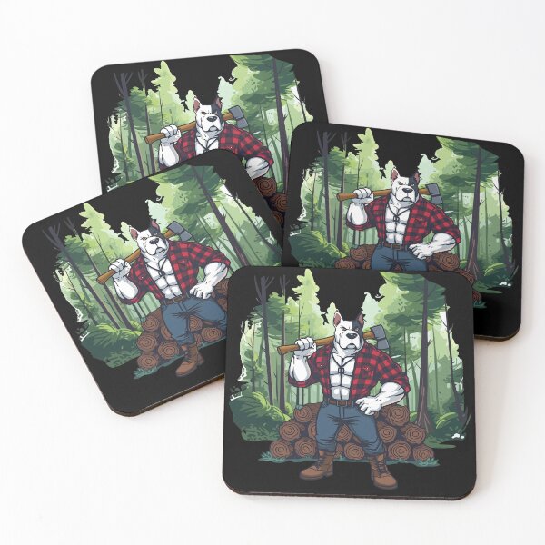 Item preview, Dogo Argentino Lumberjack Gift for Woodsmen designed and sold by Bawek85Designs.
