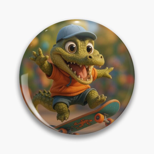 Aperçu de l'œuvre Crocodile du Nil patineur créée et vendue par Sillytoe.