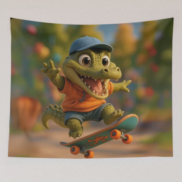 Item preview, Skater Nile Crocodile designed and sold by Sillytoe.