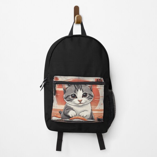 Item preview, 1 Cute Tabby Cat Eagerly Preparing To Enjoy A Piece Of Sushi Sweatshirt designed and sold by cawtoon.