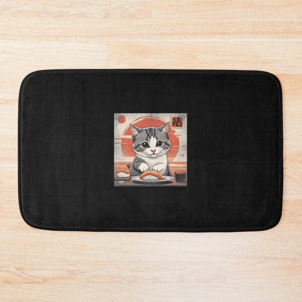 Item preview, 1 Cute Tabby Cat Eagerly Preparing To Enjoy A Piece Of Sushi Sweatshirt designed and sold by cawtoon.