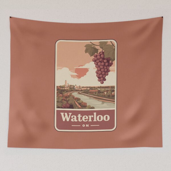 Item preview, Waterloo ON River & Grapevine Travel Art Print Ontario Canada designed and sold by meganohm.