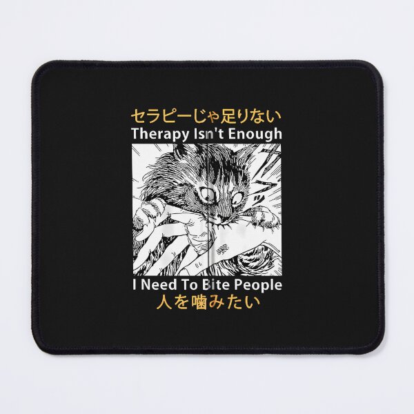 Item preview, Japanese Therapy Isn'T Enough I Need To Bite People Cat Meme Zip Hoodie designed and sold by cawtoon.